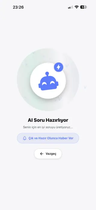 AI Soru Üretimi ekran görüntüsü