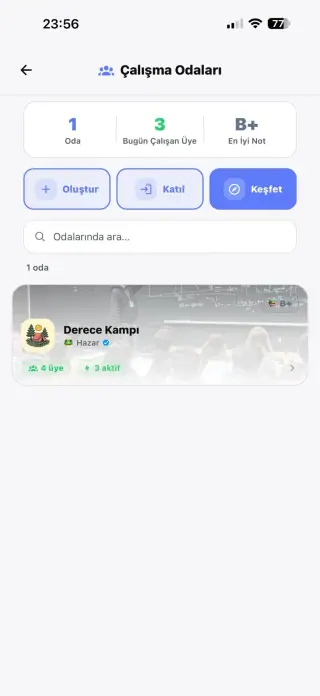 Çalışma Odaları ekran görüntüsü
